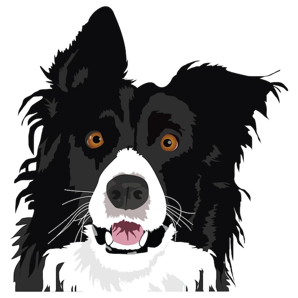 Border Collie Dog Decal, Dog Lover Decor Vinyl Sticker